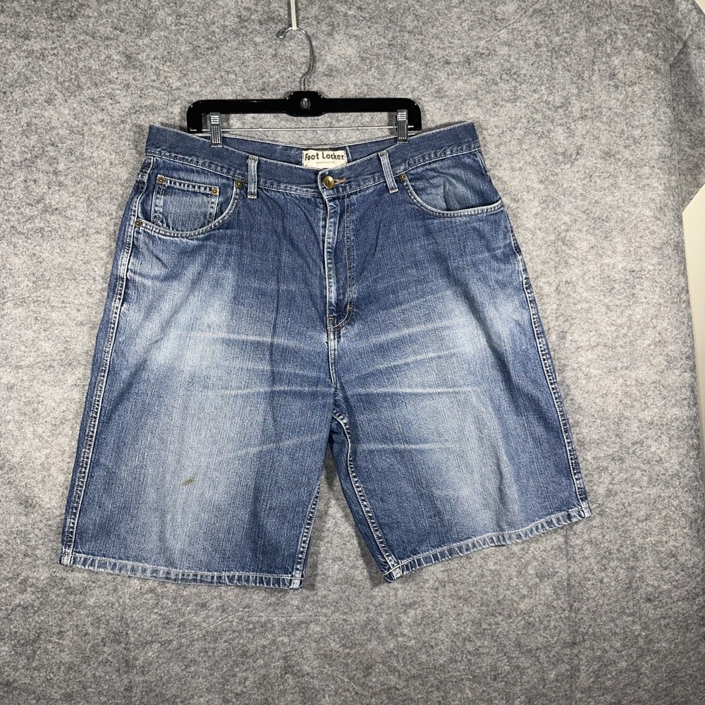 VINTAGE FOOT LOCKER MEN'S SHORTS DENIM JEAN SIZE 40 Y2K‎ JORTS SKATER BAGGY